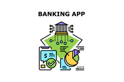 Banking App Vector Concept Color Illustration
