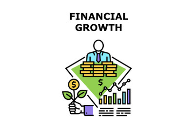 Financial Growth Vector Concept Color Illustration
