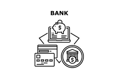 Bank Finance Vector Concept Color Illustration