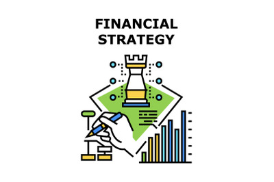 Financial Strategy Concept Color Illustration