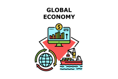 Global Economy Vector Concept Color Illustration