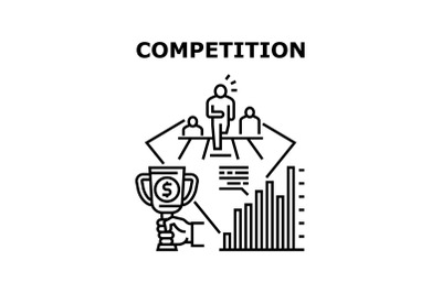 Competition Vector Concept Black Illustration