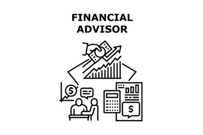 Financial Advisor Vector Concept Illustration