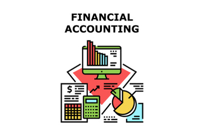 Financial Accounting Concept Color Illustration
