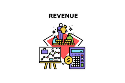 Revenue Finance Vector Concept Color Illustration