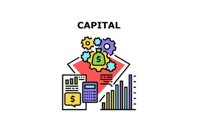 Finance Capital Vector Concept Color Illustration
