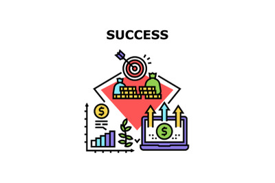 Success Economic Vector Concept Color Illustration