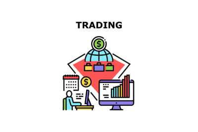 Trading Business Vector Concept Color Illustration