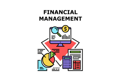 Financial Management Concept Color Illustration
