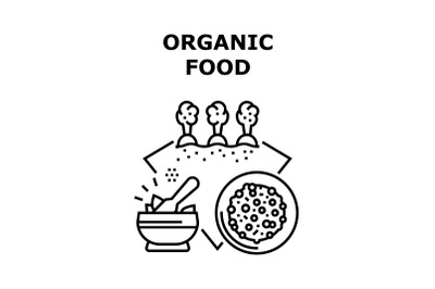 Organic Food Vector Concept Color Illustration