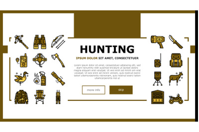 Hunting Shop Selling Landing Header Vector