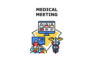 Medical Meeting Vector Concept Color Illustration