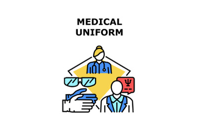 Medical Uniform Vector Concept Color Illustration