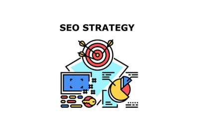 Seo strategy icon vector illustration