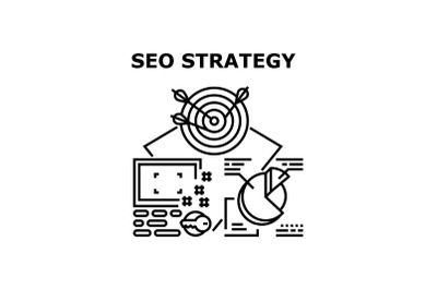 Seo strategy icon vector illustration
