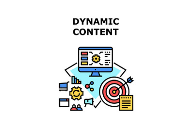 Dynamic content icon vector illustration