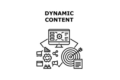 Dynamic content icon vector illustration