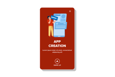 App Creation And Development Man Occupation Vector