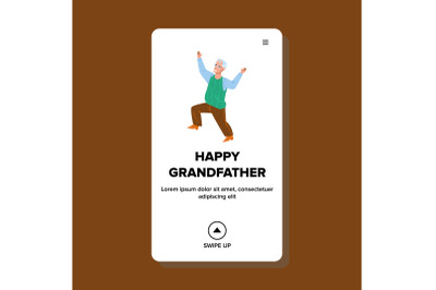 Happy Grandfather Celebrate Anniversary Vector