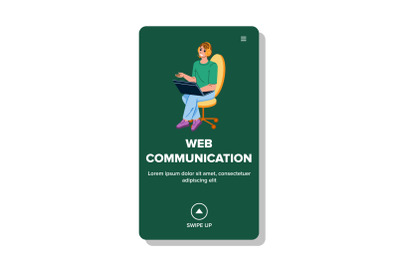 Web Communication Modern Online Technology Vector