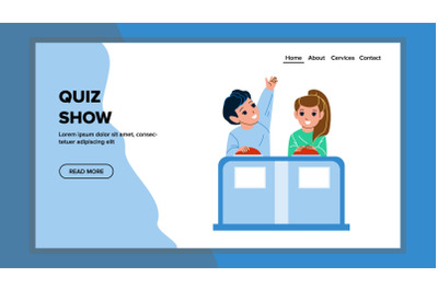 Children Playing In Quiz Show Together Vector