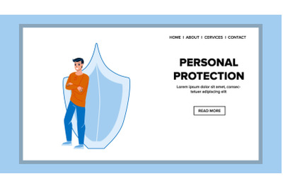 Personal Protection Service For Safe Life Vector