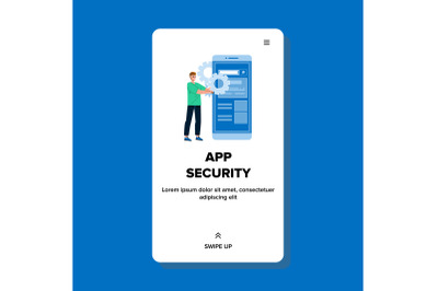 App Security Protect Personal Information Vector