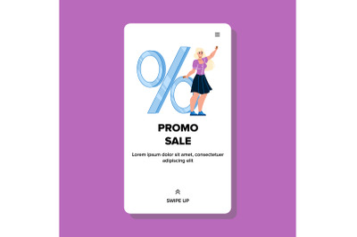 Promo Sale Seasonal Price Discount Of Store Vector