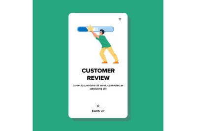 Customer Review Of Product And Service Vector