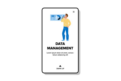 Data Management And Researching Manager Vector