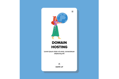 Domain Hosting Internet Business Website Vector