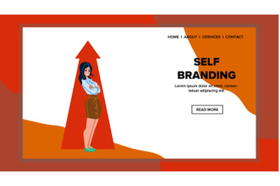 Self Branding Development Businesswoman Vector