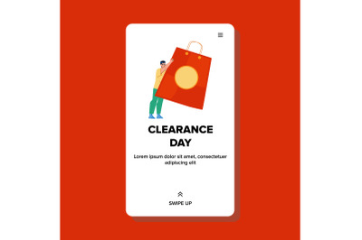 Clearance Day Selling Goods At Special Rate Vector