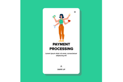 Payment Processing And Money Transaction Vector