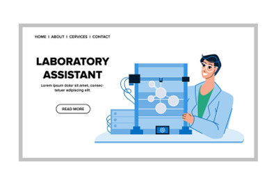 Laboratory Assistant Making Experiment Vector
