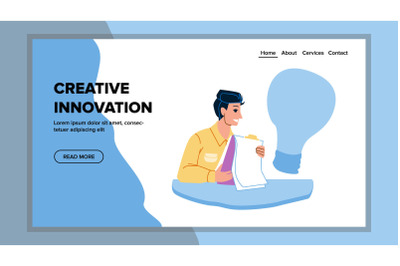 Creative Innovation Developing Manager Boy Vector