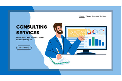 Consulting Services For Advising Client Vector