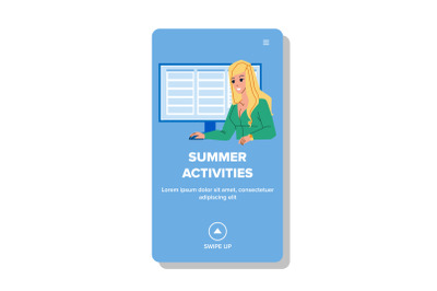 Summer Activities Photo Share In Internet Vector