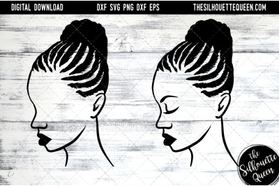 Afro Hair - Braided Bun