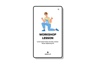 Workshop lesson vector