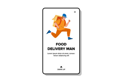 Food delivery man vector