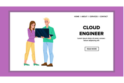 Cloud engineer vector