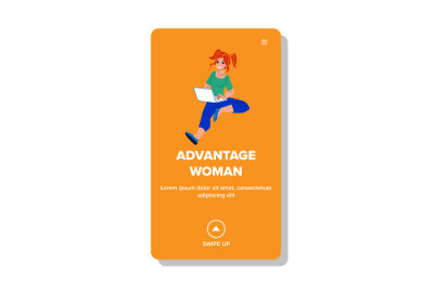 Advantage woman vector