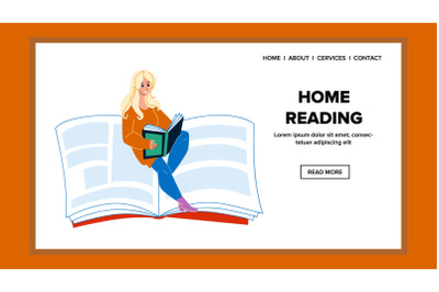 Home reading vector