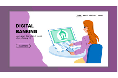 Digital banking vector