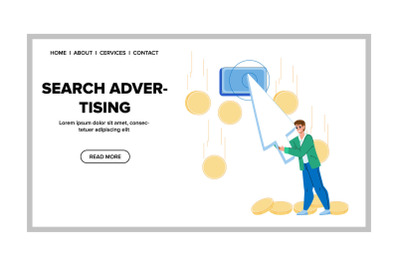 Search advertising vector