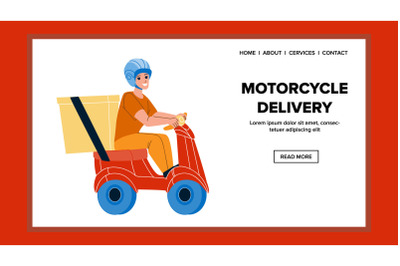 Motorcycle delivery vector