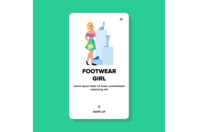 Footwear girl vector