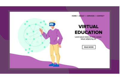 Virtual education vector