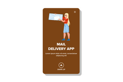 Mail delivery app vector